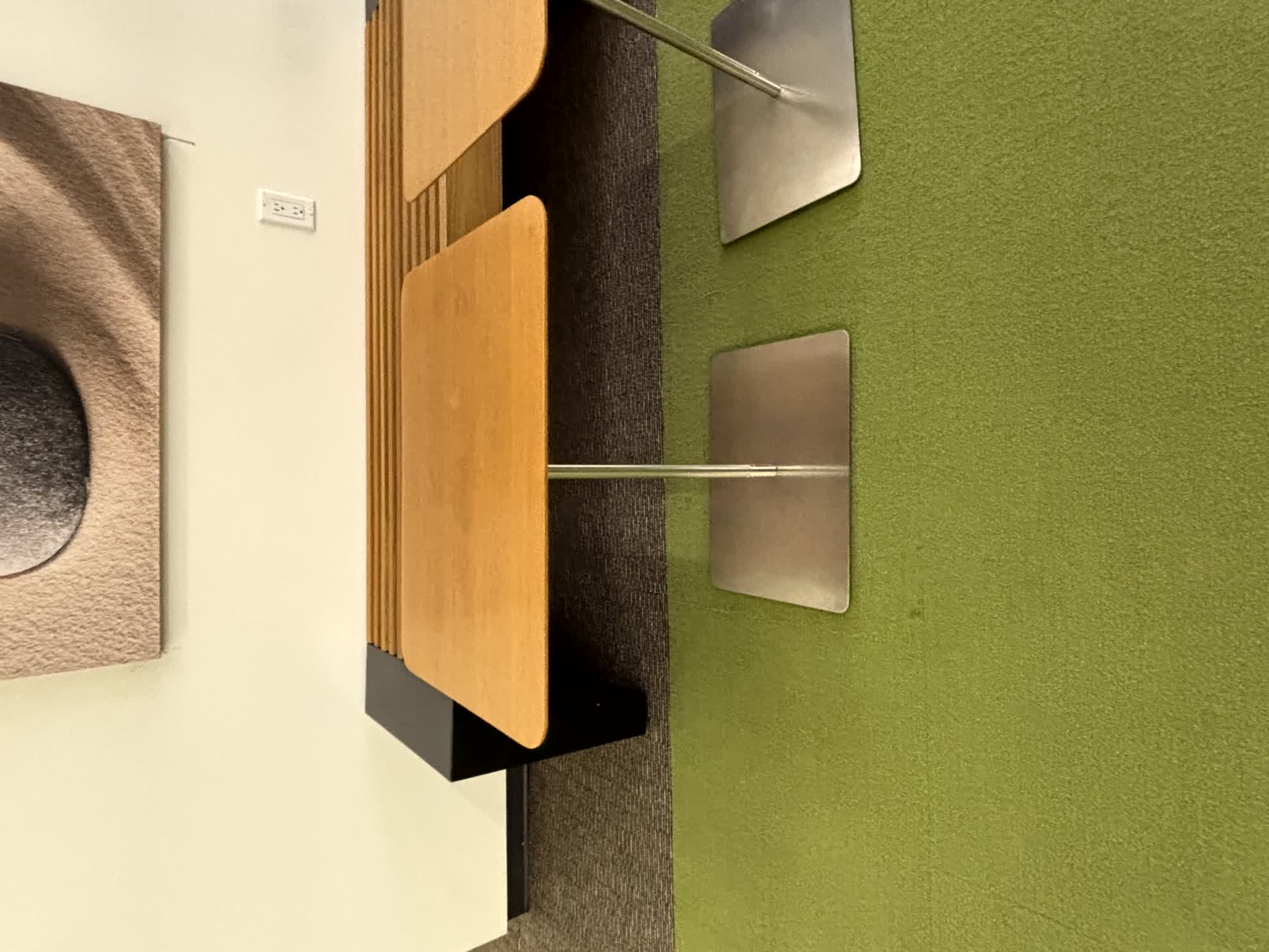 Metal Base Wood Table